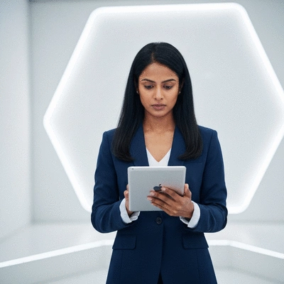 Person using a laptop with various SEO tools and charts on screen, illustrating data analysis